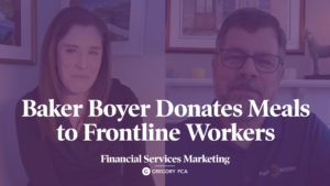 Green Shoots Baker Boyer donates meals frontline workers coronavirus pandemic video
